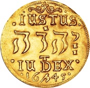 1 Ducat - Christian IV Hebræermønt, Denmark, 1644-1648 reverse image