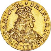 1 Ducat - Frederik III Cross monogram type 3 obverse image
