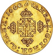 1 Ducat - Frederik III Cross monogram type 3, Denmark, 1660-1662 reverse image