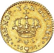 1 Ducat - Christian V, Denmark, 1694-1696 reverse image