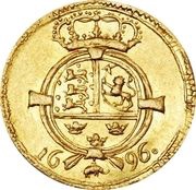 1 Ducat - Christian V, Denmark, 1696 reverse image