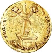 1 Ducat - Christian V Death of Christian V; type 1 obverse image
