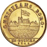 1 Ducat - Frederik IV Christiansborg; "GUINEA" in exergue, Denmark, 1704-1706 reverse image