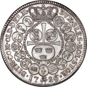 3 Krone - Frederik IV, Denmark, 1726 reverse image