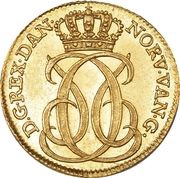 1 Ducat - Christian VI Christianborg; type II obverse image