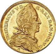 1 Ducat - Frederik V Armored bust obverse image
