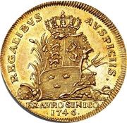 1 Ducat - Frederik V Armored bust reverse image