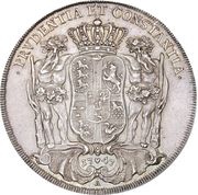 2 Speciedaler - Frederik V Coronation, Denmark, 1747 reverse image