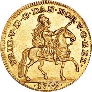 1 Ducat - Frederik V obverse image