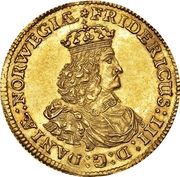 2 Ducats - Frederik III Ship; first type obverse image