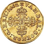 2 Ducats - Frederik III Cross monogram type 3, Denmark, 1662 reverse image