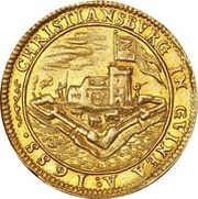 2 Ducats - Christian V Christiansborg Fortress, Denmark, 1688 reverse image