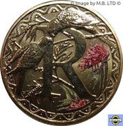 1 Dollar - Elizabeth II 4th Portrait - Alphabet Collection - Letter R reverse image