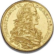 2 Ducats - Frederik V Death of Christian VI and Accession of Frederik V, Denmark, 1746 reverse image