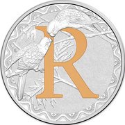 1 Dollar - Elizabeth II 4th Portrait - Alphabet Collection - Letter R - Silver Proof, Australia, 2015-2017 reverse image