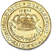 2 Gold Krone - Frederik III, Denmark, 1666 reverse image