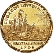 5 Ducats - Frederik IV Christiansborg, Denmark, 1704 reverse image