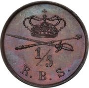 ⅕ Rigsbankskilling - Christian VIII reverse image