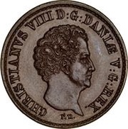 ½ Rigsbankskilling - Christian VIII obverse image