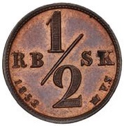 ½ Rigsbankskilling - Frederik VII reverse image