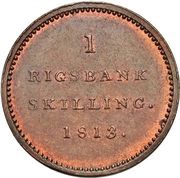 1 Rigsbankskilling - Frederik VI reverse image