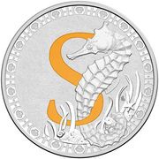 1 Dollar - Elizabeth II 4th Portrait - Alphabet Collection - Letter S - Silver Proof, Australia, 2015-2017 reverse image