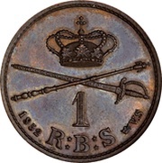 1 Rigsbankskilling - Frederik VII type 1 reverse image