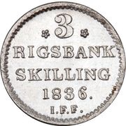 3 Rigsbankskilling - Frederik VI reverse image