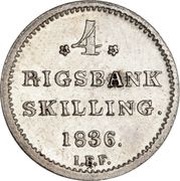 4 Rigsbankskilling - Frederik VI reverse image