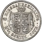 8 Rigsbankskilling / 2½ Schilling Courant - Christian VIII reverse image