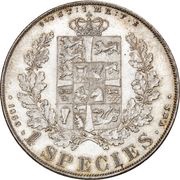 1 Speciedaler "Våbenspecie" - Frederik VII reverse image