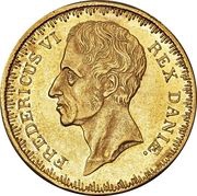 1 Frederik d'Or - Frederik VI Type 2; second head obverse image