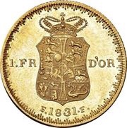 1 Frederik d'Or - Frederik VI Type 2; second head reverse image