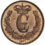 1 Skilling Rigsmønt - Christian IX obverse image