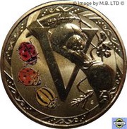 1 Dollar - Elizabeth II 4th Portrait - Alphabet Collection - Letter V reverse image