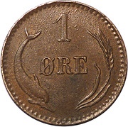 1 Øre - Christian IX reverse image