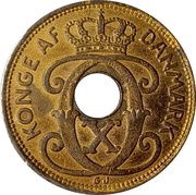 1 Øre - Christian X obverse image