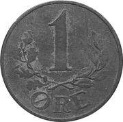 1 Øre - Christian X German Occupation reverse image