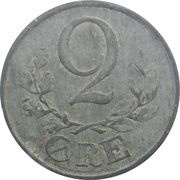 2 Øre - Christian X German Occupation reverse image