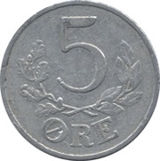 5 Øre - Christian X German Occupation reverse image