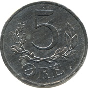 5 Øre - Christian X German Occupation reverse image
