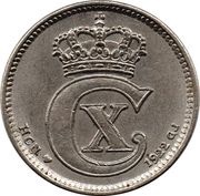 10 Øre - Christian X obverse image