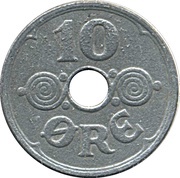 10 Øre - Christian X German Occupation reverse image