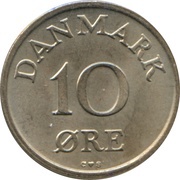 10 Øre - Frederik IX reverse image