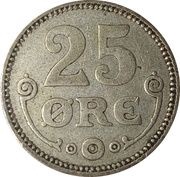25 Øre - Christian X, Denmark, 1913-1919 reverse image