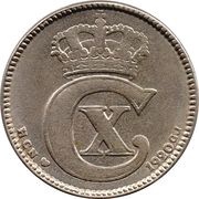 25 Øre - Christian X obverse image