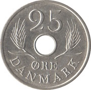25 Øre - Frederik IX reverse image