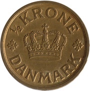 ½ Krone - Christian X reverse image