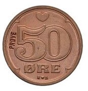 50 Øre - Margrethe II Pattern, Denmark, 1986 reverse image