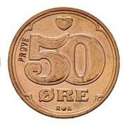 50 Øre - Margrethe II Pattern reverse image